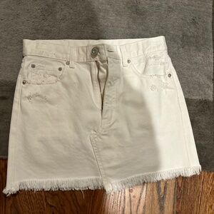 Mousy denim skirt white